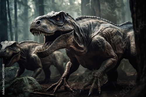 Dinosaurs. The dominant group of land vertebrates in the Mesozoic era. Tyrannosaurus  Stegosaurus  Pterodactyl  Triceratops. Life before our time. Jurassic Period