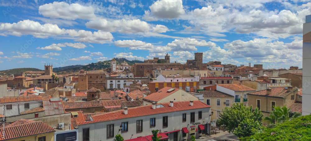 Skyscape of Historic Quarter, Caceres, Extremadura, Spain