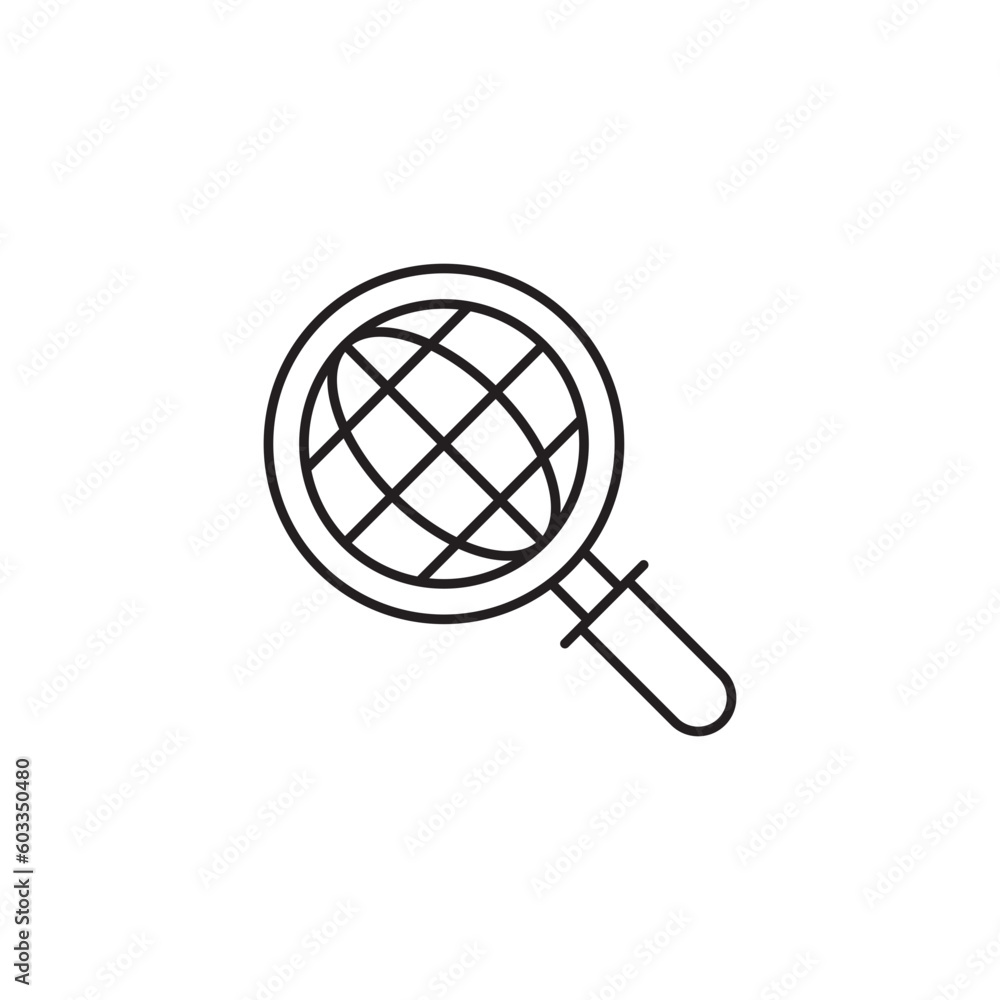 Magnifying Glass Icon - Minimalist Line Art Icon Magnifying Glass Icon - Minimalist Line Art Icon