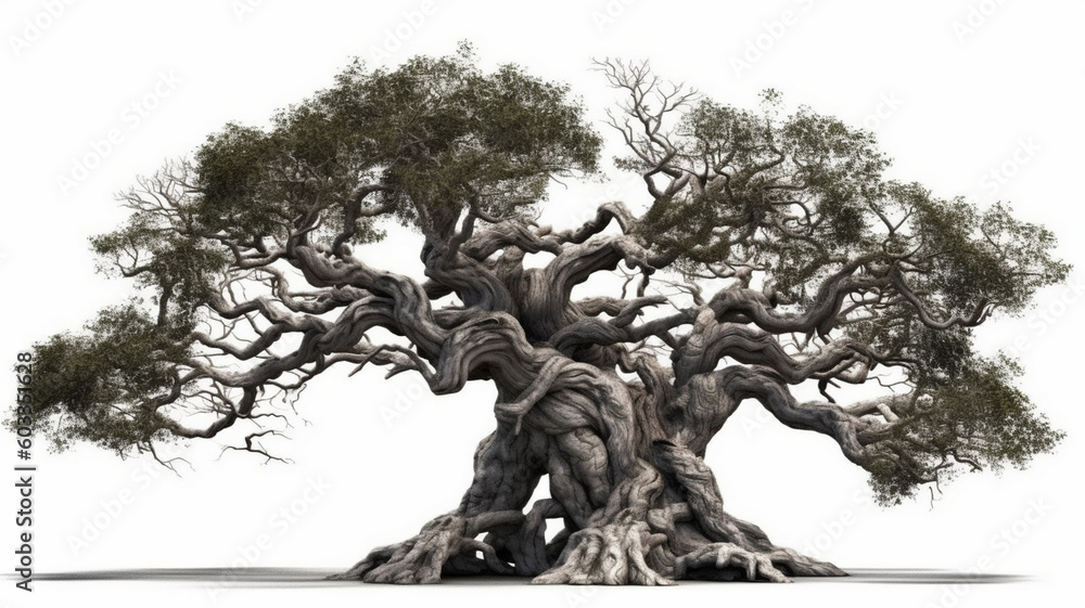 Twisted Tree with White Background Twisted Tree with White Background
