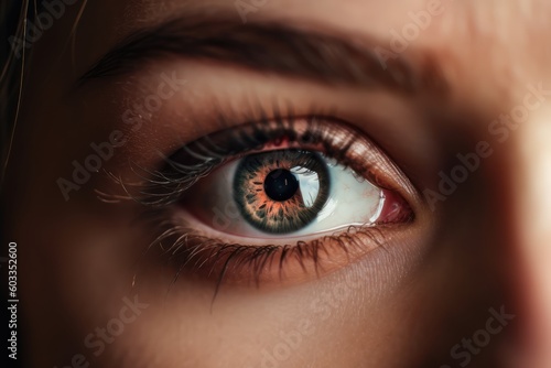 Female eye close up. Generative AI