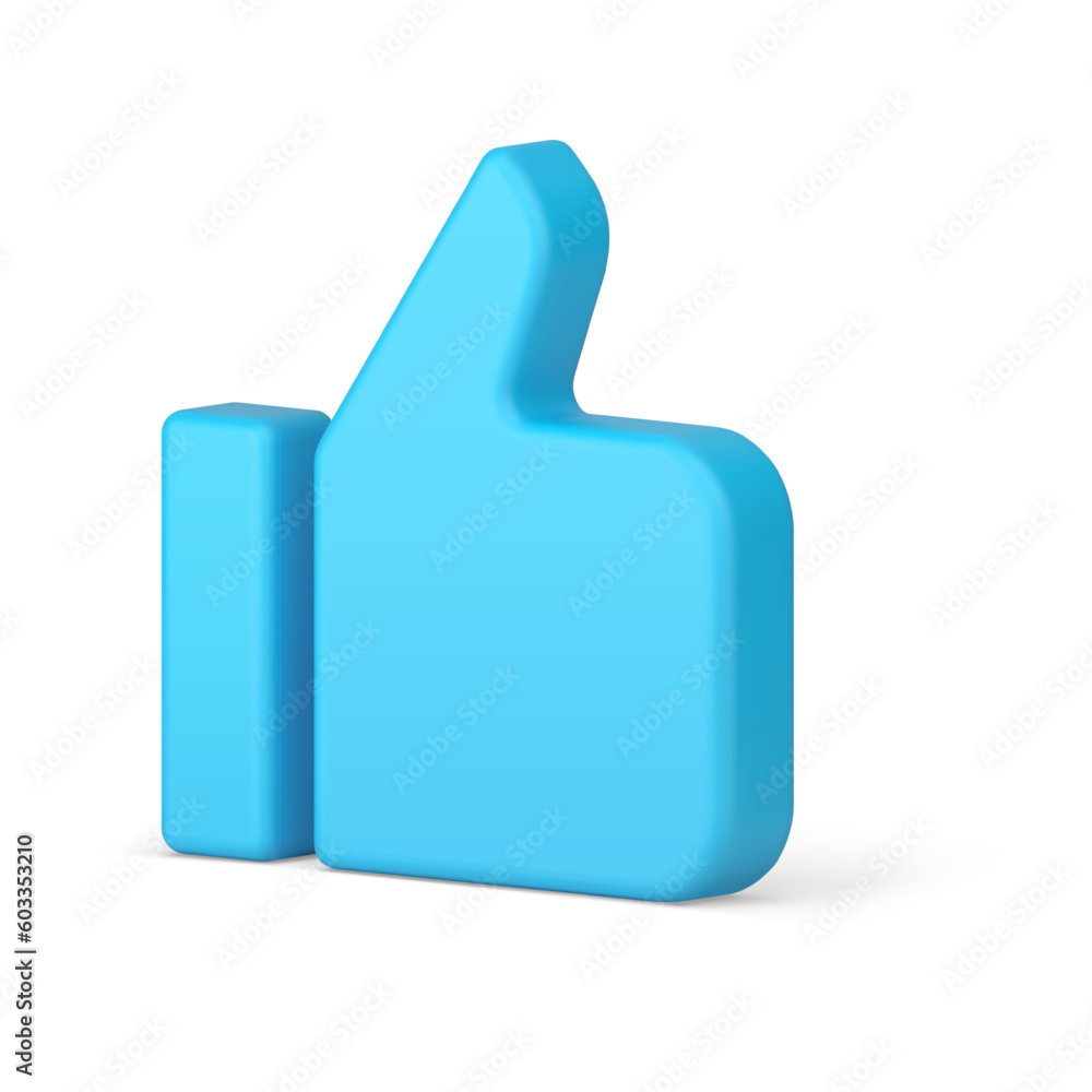 Thumb up cool like gesture isometric 3d icon positive solution realistic vector illustration Thumb up cool like gesture isometric 3d icon positive solution realistic vector illustration