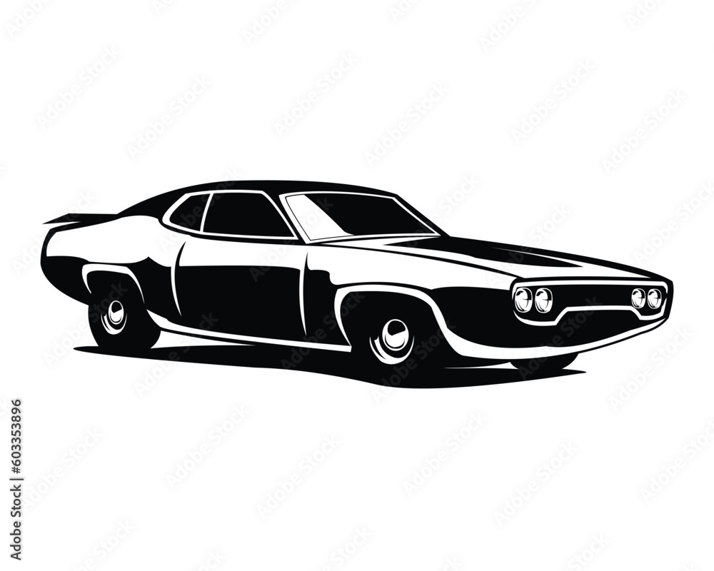 Naklejka premium 1971 gtx plymouth car logo - vector illustration, emblem design on a white background