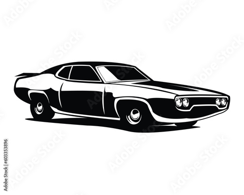 1971 gtx plymouth car logo - vector illustration, emblem design on a white background photo