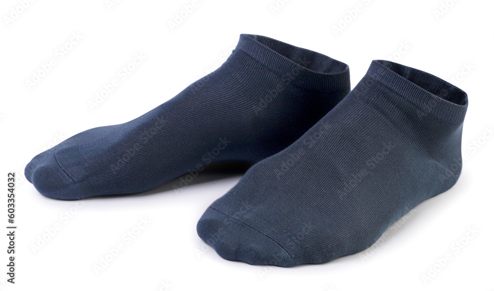 Black socks close-up on a white background. Isolated Black socks close-up on a white background. Isolated