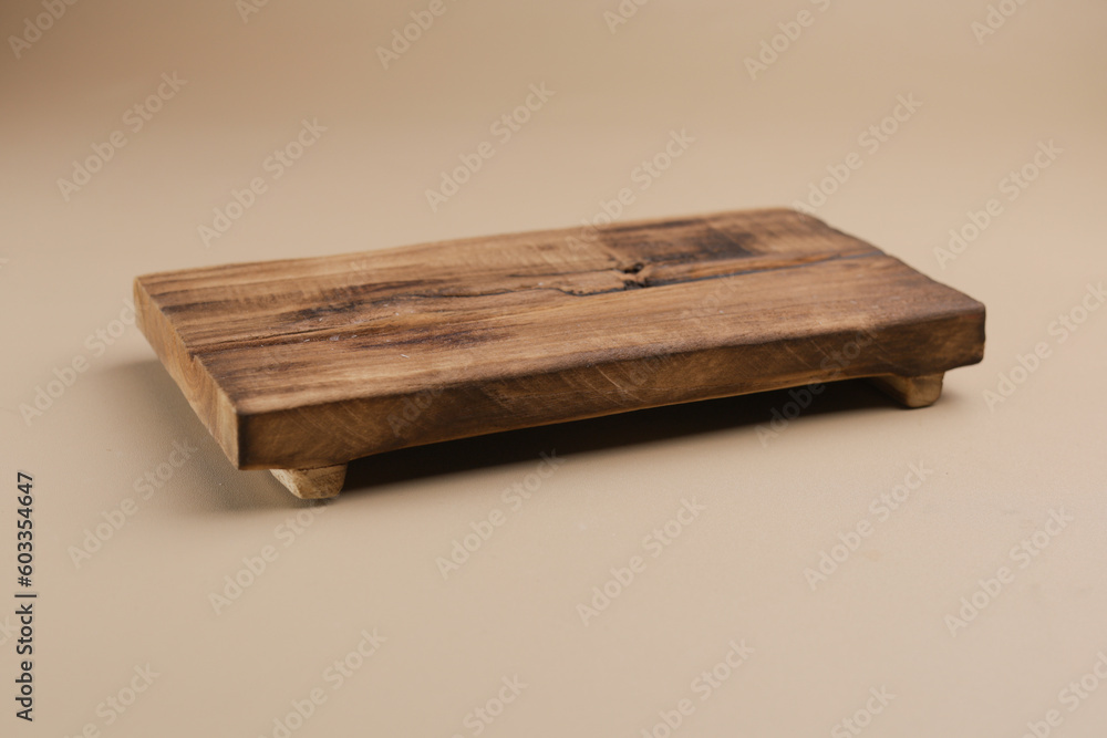 Wooden cutting board on the table, isolated Wooden cutting board on the table, isolated