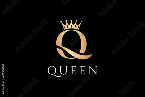 Letter Q Queen Logo Design vector