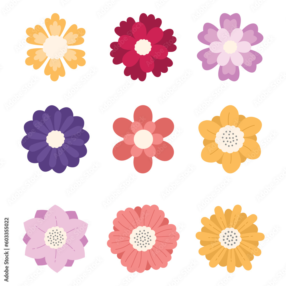 Set of Flower vector