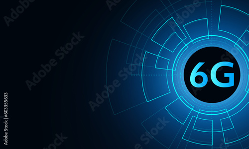 concept of technology 6G mobile network , New generation telecommunication , high-speed mobile Internet,	

