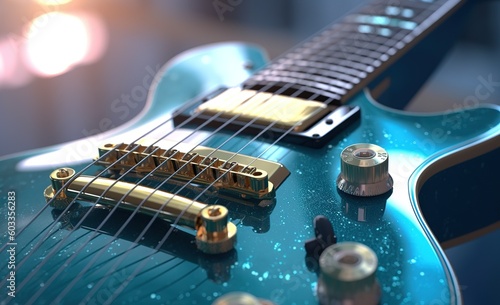 Electric guitar close up
