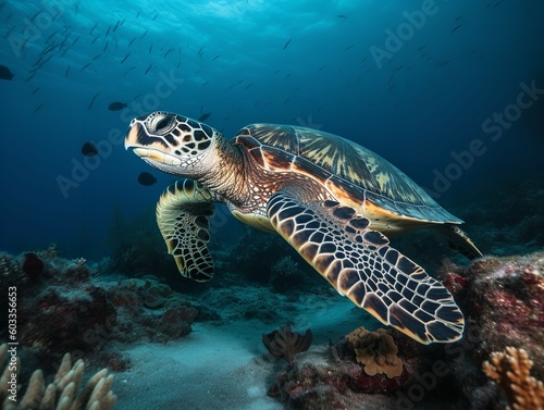 The Endangered Elegance of the Hawksbill Sea Turtle