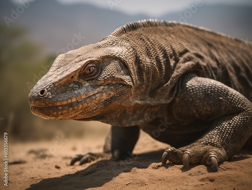 The Powerful Stance of the Komodo Dragon