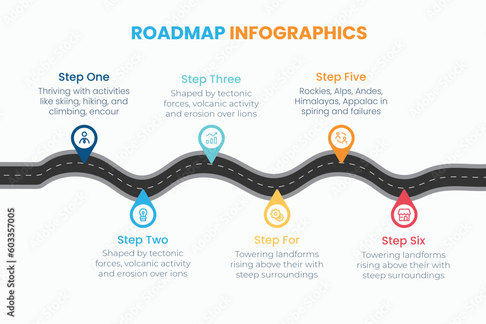 custom made wallpaper toronto digitalBusiness road map timeline infographic icons designed for abstract background template