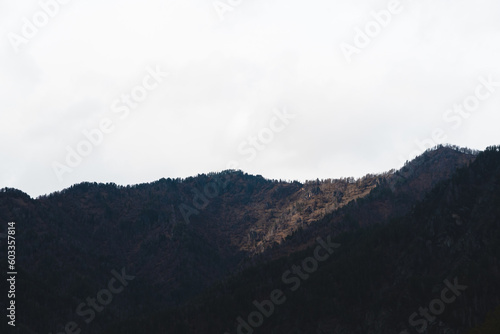 clouds in the mountains