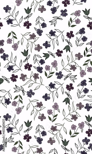 Colourful seamless floral pattern for textile printing 