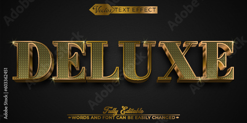 Golden Deluxe Shiny Editable Text Effect Template