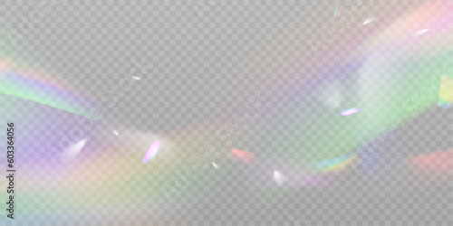 Realistic diamond reflection, rainbow light optical effect Colorful collection, bright spectrum glow rays. Rainbow effect overlay, prismatic crystal refraction.	
 photo