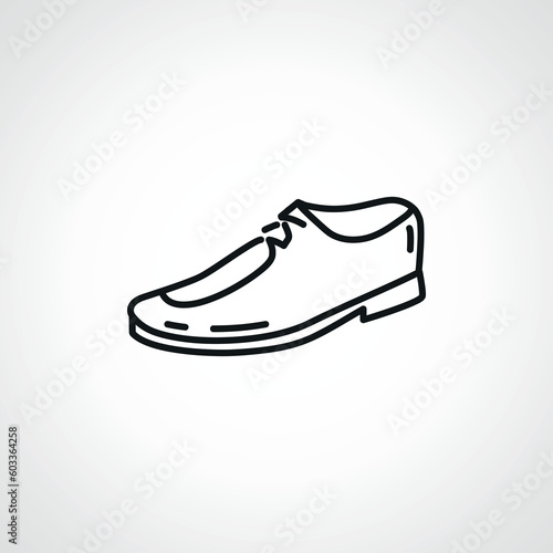 man shoe line icon. Men's classic derby shoes web linear icon.