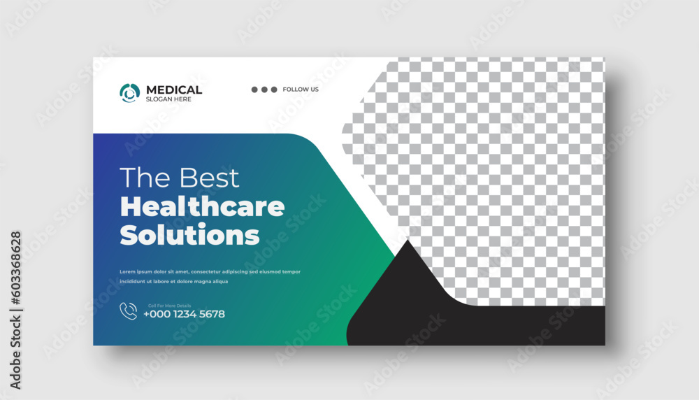 Medical YouTube thumbnail and web banner template Medical YouTube thumbnail and web banner template