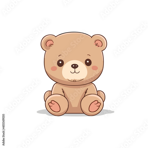 a cute brown teddy bear cartoon