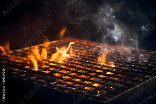 BBQ background. Copy space. Generative AI