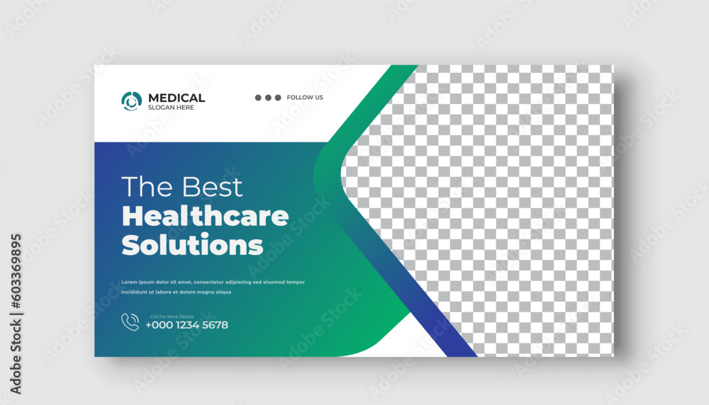  Medical YouTube thumbnail and web banner template