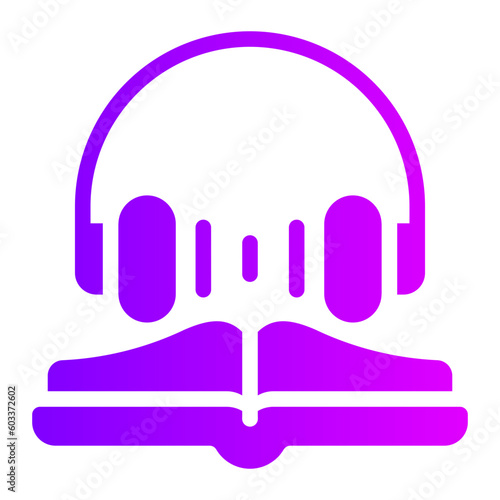 audio book gradient icon