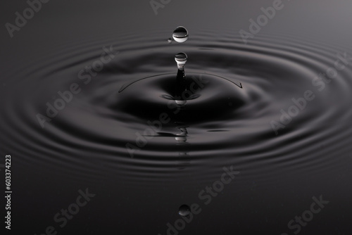 Water drops form rings on surface