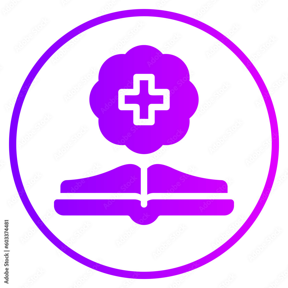 Obraz premium medical book gradient icon