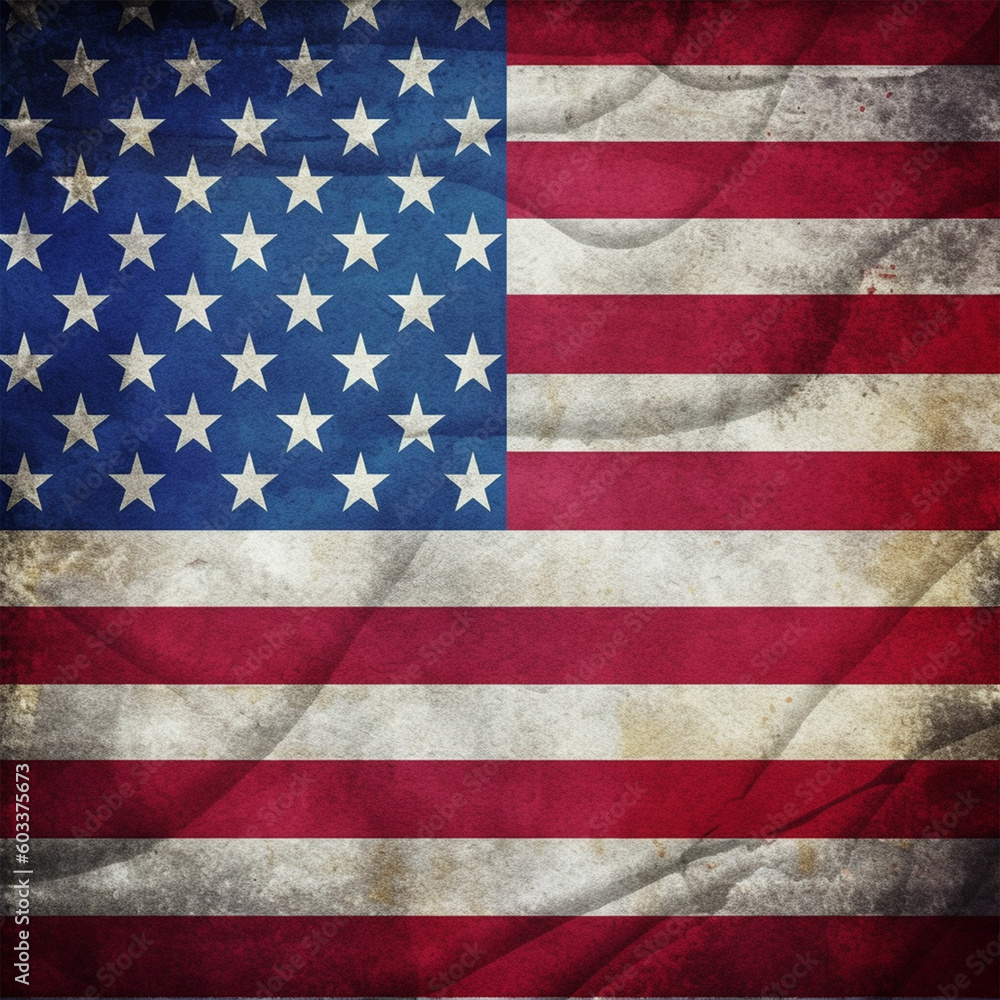 Naklejka premium A flag of the united states of America