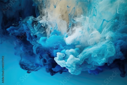 a creative abstract background blue and light blue and white. Generative AI