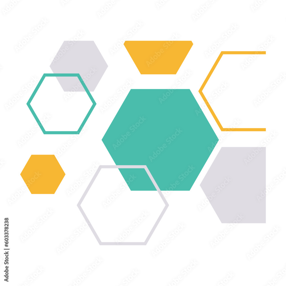 Hexagonal Geometric Corner Shape Hexagonal Geometric Corner Shape