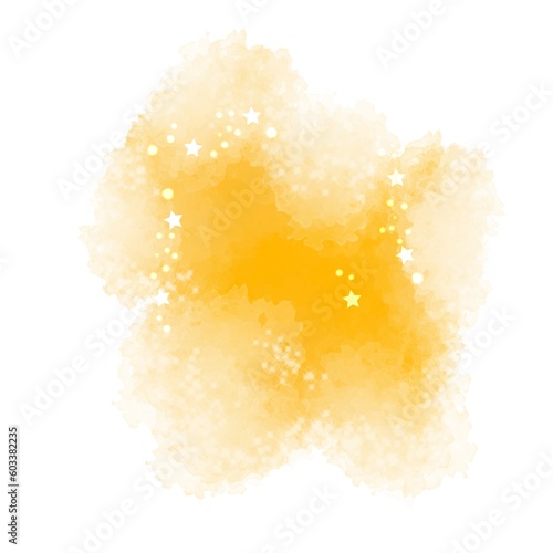 Watercolor Splash with stars and dust.