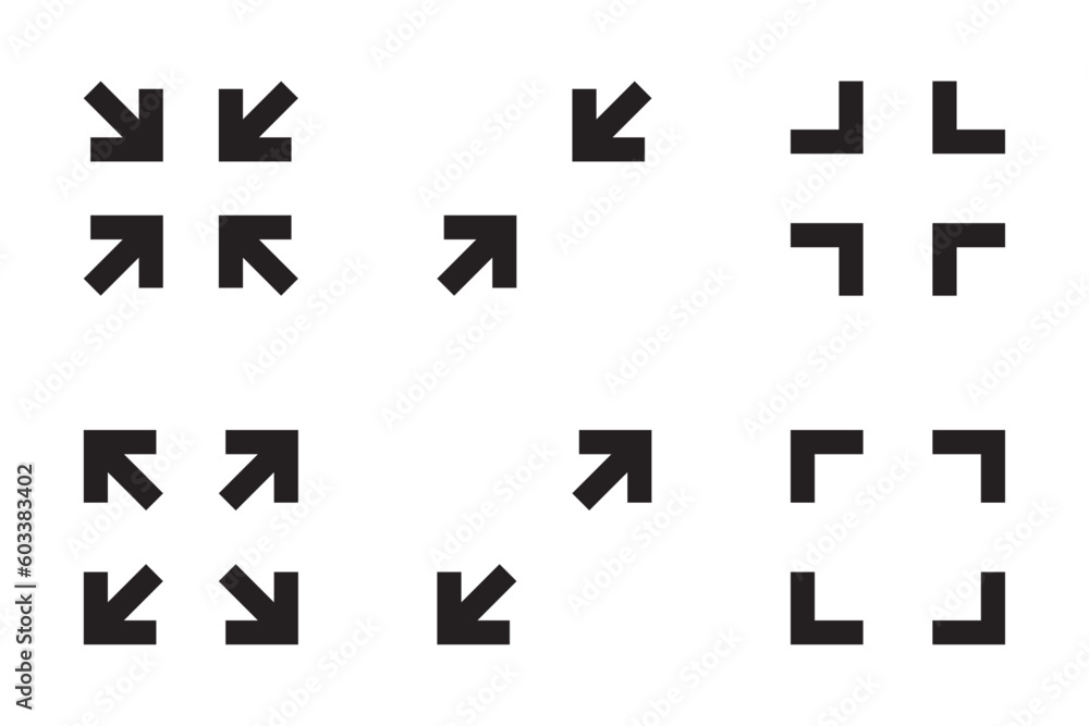 Fototapeta premium full screen small size minimize maximize frame icon vector design