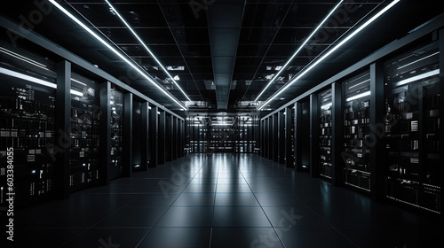 Data server center background, digital hosting