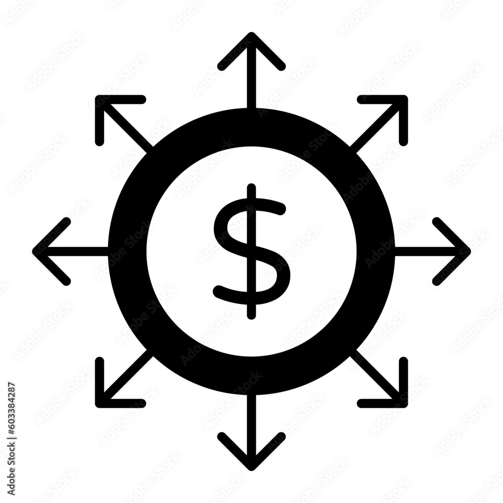 Financial Inclusion Glyph Icon Financial Inclusion Glyph Icon