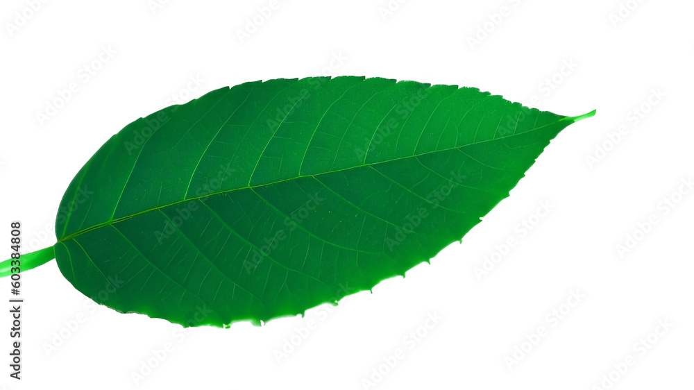 Obraz premium green leaf isolated on white background