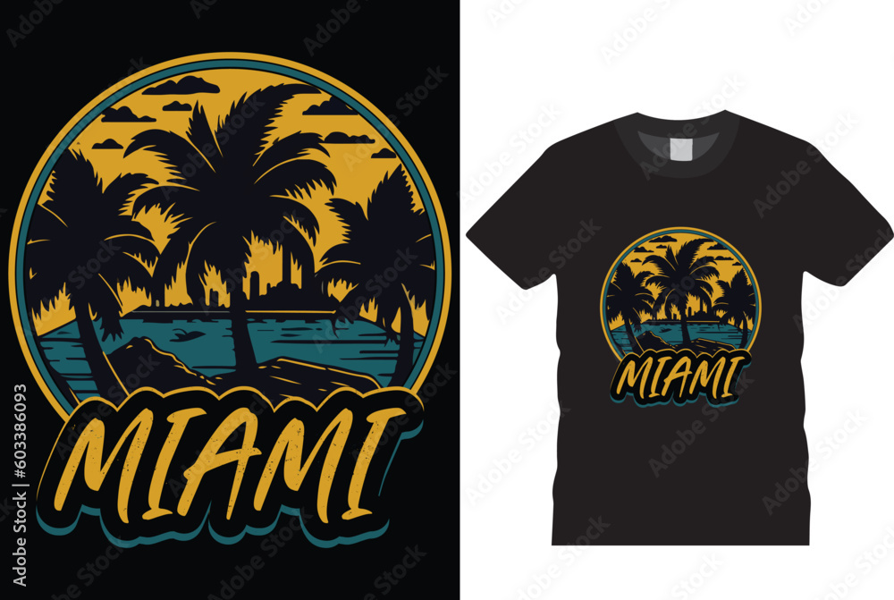 miami apparel hawaii american summer vacation textile apparel artwork vector textile fashion clothing design and also use for poster, print, shirt, surf, tee, clothes, label, letter, pack