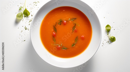 soup isolated on a white background. generative ai