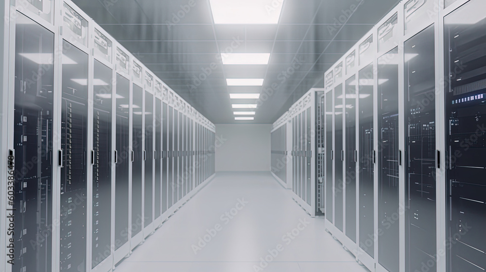 Data server center background, digital hosting, white space Data server center background, digital hosting, white space