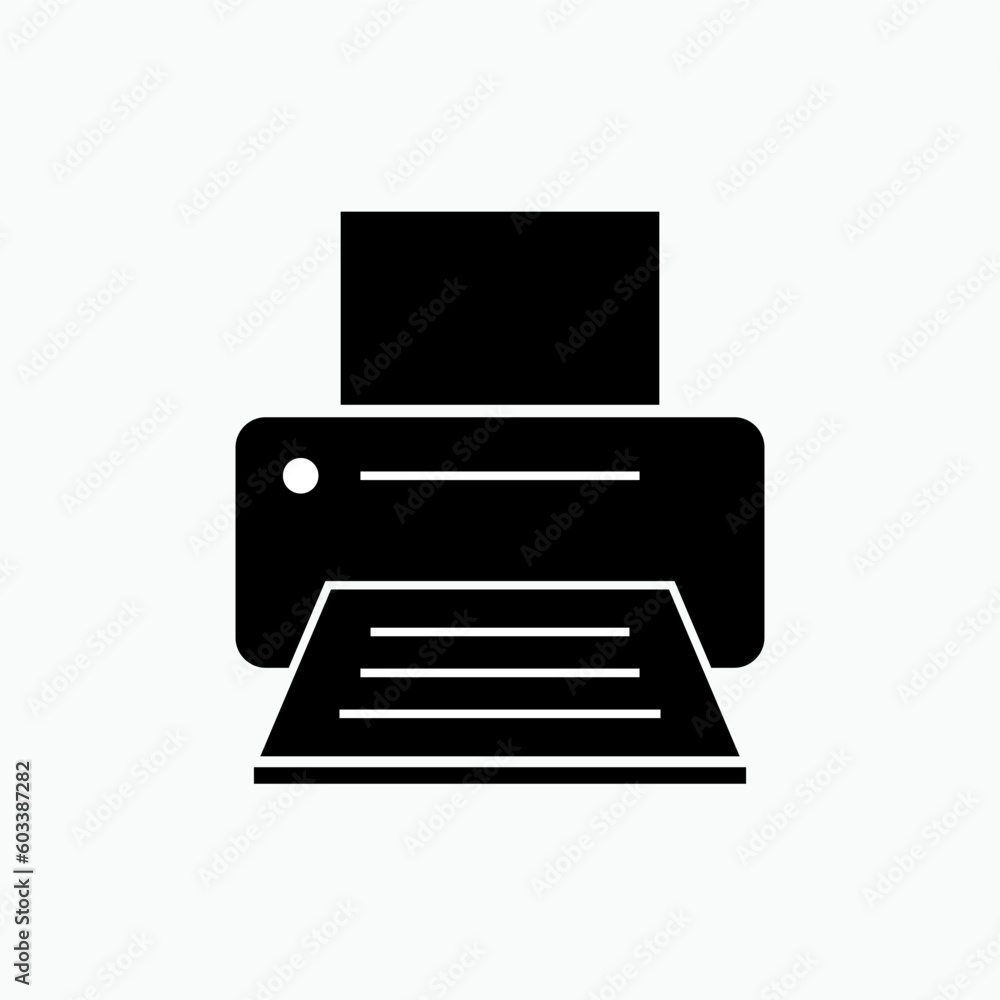 Printer Icon - Vector, Sign and Symbol for Design, Presentation, Website or Apps Elements. Printer Icon - Vector, Sign and Symbol for Design, Presentation, Website or Apps Elements.