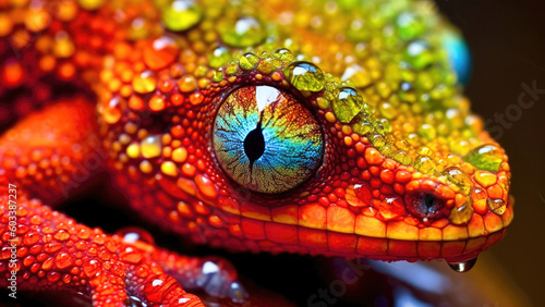 salamander macro shot close up, Generative AI © AstralAngel
