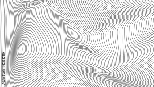 black and white wavy lines abstract background
