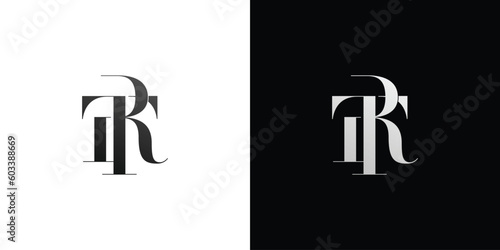 Modern and luxurious RT letter initial logo design 3