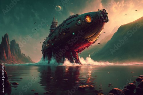 New world of a wonderful creature, suffer, pain, new road, death way, battle, war, horizon, Generative AI