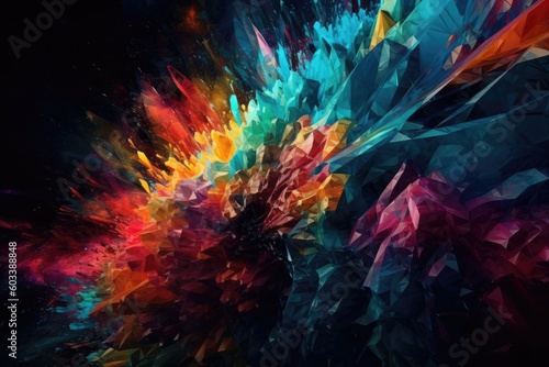 Colorful 4k wallpaper with abstract design. (Generative AI)