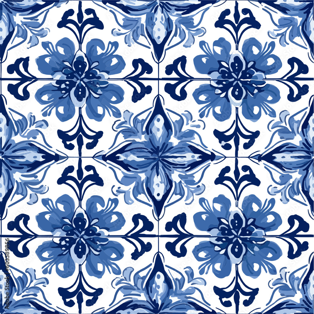 Abstract Blue Seamless Pattern. Blue Background Abstract Blue Seamless Pattern. Blue Background