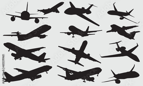 Airplane silhouette for of 13 design