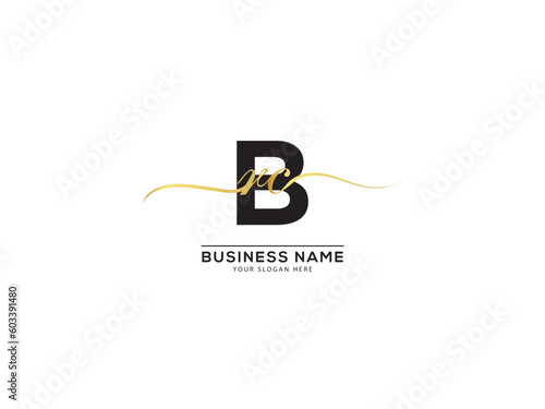 Minimal Shape Brc Logo, Lettering Brc b r c Initial Luxury Signature Logo