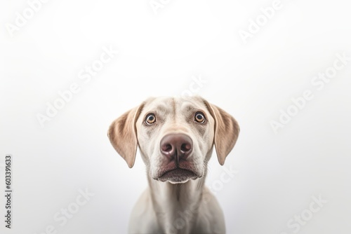 Happy puppy dog on isolate background, Generative AI